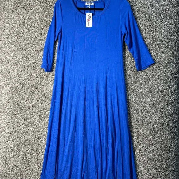 NWT HOTOUCH Women's 3/4 Sleeve A-line and Flare Midi Long Dress SZ Small - Picture 6 of 10